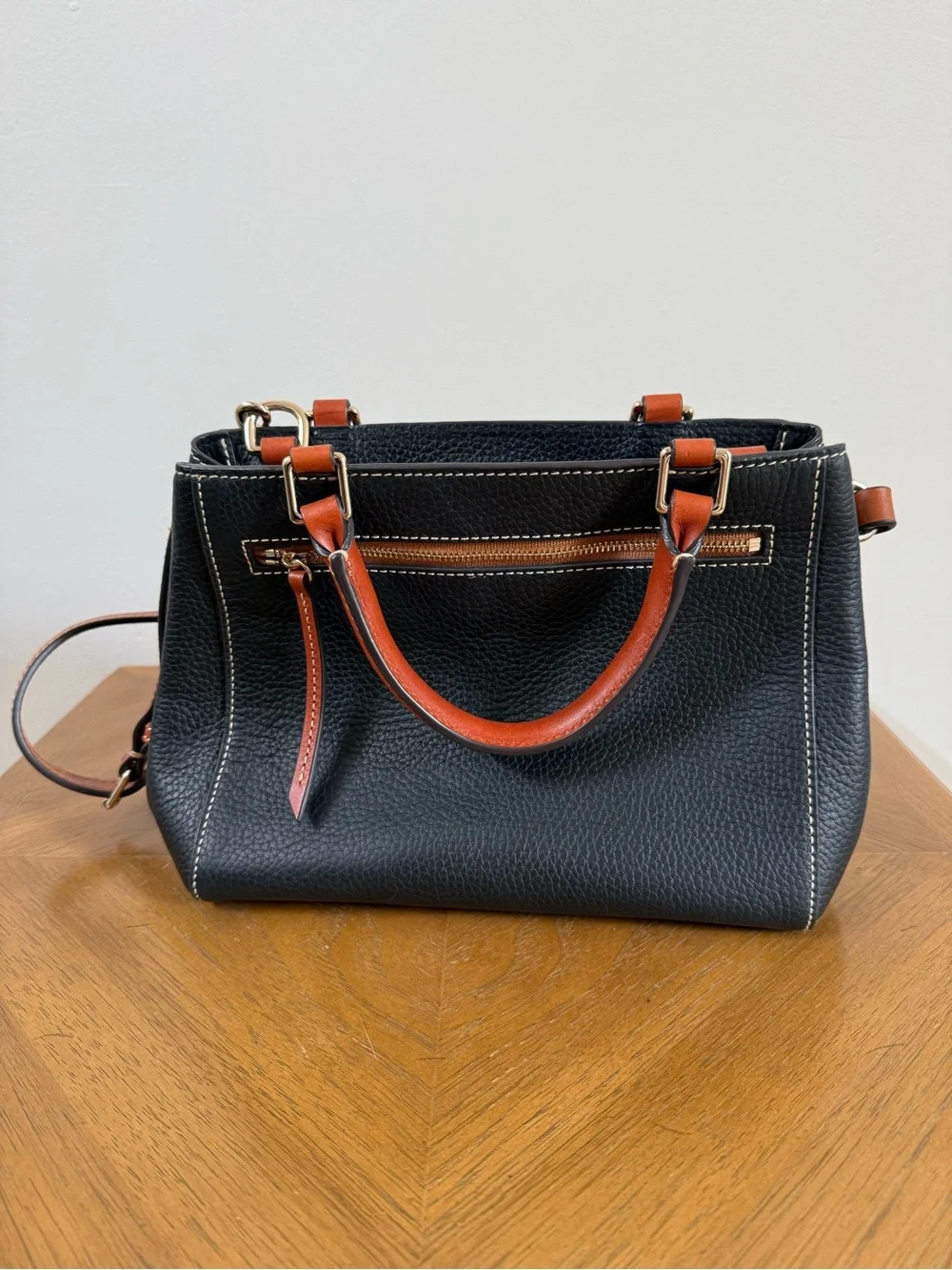 Dooney & Bourke Black Pebble Grain Satchel